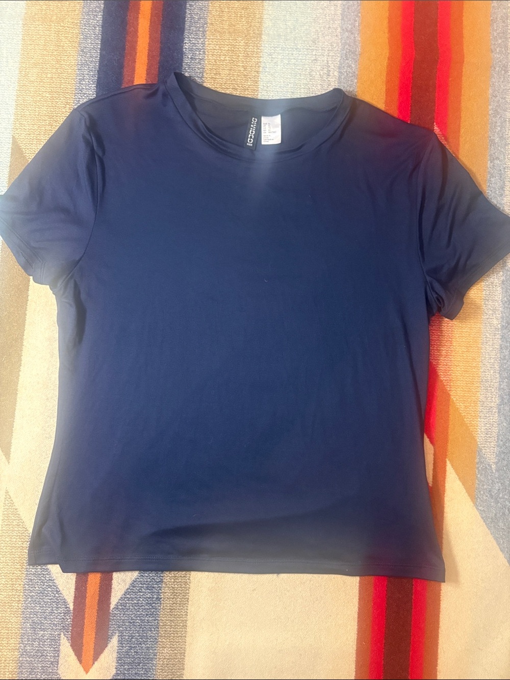 H&M Navy Blue Short Sleeve Crewneck Tee